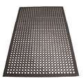 Winco Winco 3"x5" Anti Fatigue Black Floor Mat RBM-35K